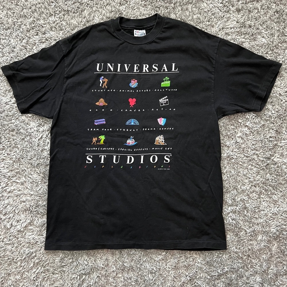 VTG 90s Universal Studios Expressions Movie Graphic SINGLE STITCH‎ T Shirt XL